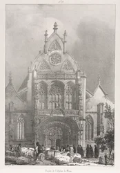 Viagens pitorescas e românticas na França Antiga, Franche-Compté: Frente da Igreja de Brou