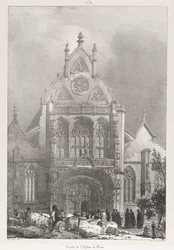 Viagens pitorescas e românticas na Antiga França, Franco-Condado: Frente da Igreja em Brou, 1825.