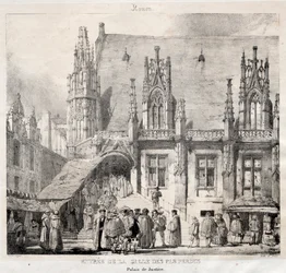 Rouen: Entrada para a Salle des Pas Perdus, Palácio da Justiça