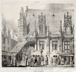 Rouen: entrada para a Salle des Pas Perdus, Palais du Justice