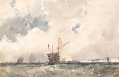 Navios num mar agitado
