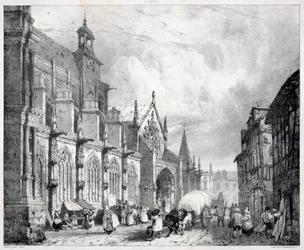 Viagens pitorescas e românticas na França antiga, Normandia: Igreja de Saint Gervais e Saint Protais em Gisors