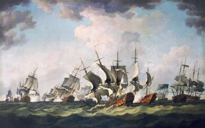 A batalha da baía de Quiberon, 20 de novembro de 1759 (pintura a óleo)
