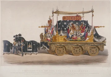 Vista do carro funerário do Duque de Wellington, 1852