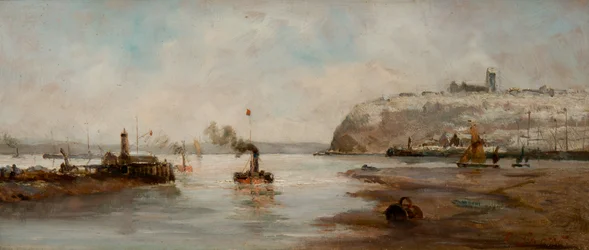 Docas de Cardiff com Penarth Head