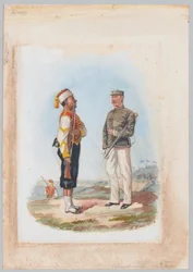 Infantaria, 2º Regimento das Índias Ocidentais (aguarela sobre lápis)