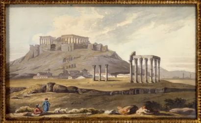 O Templo de Zeus Olímpico e a Acrópole