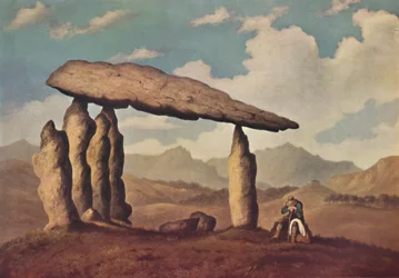 Túmulo megalítico em Pentre Ifan, Pembrokeshire, 1835, 1946