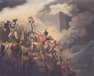 Badajoz, 6 de abril de 1812, de "As vitórias do duque de Wellington", gravado por T. Fielding, pub. 1819 (ver 115640)