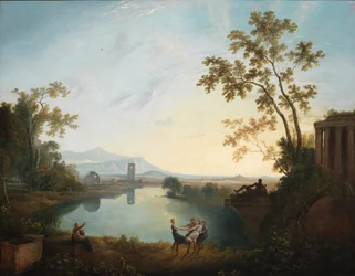 Apolo e as Estações, paisagem clássica, cerca de 1770-1779