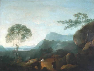 Paisagem com figuras (óleo sobre tela)