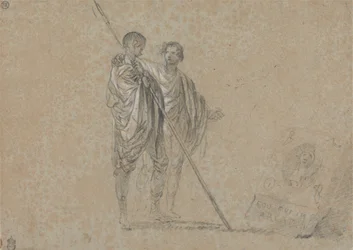 Estudo de Números para "A View of the Campagna" (Uma Vista da Campagna)