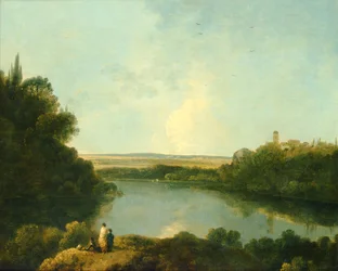 O lago Nemi perto de Roma, c.1760 (óleo sobre tela)