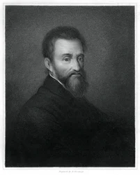 Michelangelo, escultor renascentista italiano, pintor, arquiteto e poeta, 1833.