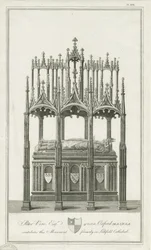 Catedral de Lichfield - Monumento ao Bispo Blythe: gravura, nd [1762-1798] (imprimir)