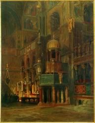 Veneza, S.Marco, interior, transepto - pintura de R. von Hagn