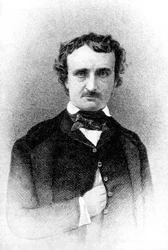 Edgar Allan Poe, autor de Contos de mistério e imaginação, 1923.