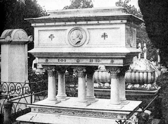 Túmulo de Elizabeth Browning, Florença, projeto de Lord Leighton, 1923.