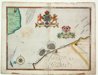 Dover a Sandwich e Blacknerse a Gravelines - A Armada Espanhola e a Frota Inglesa ao largo de Calais, c. 1590 (manuscrito)