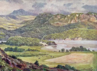Névoa em Cader Idris (cor litho)
