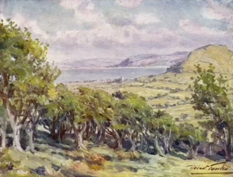 Perto da Baía de Colwyn (cor litho)