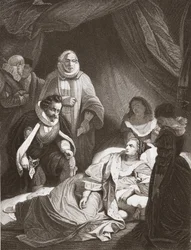 Últimas horas da Rainha Elizabeth (litho)