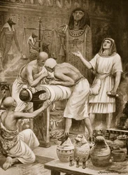 Embalsamamento dos mortos, ilustração de 