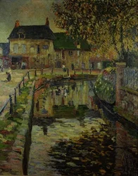 Canal através de uma Aldeia