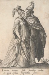 Casal Promenading, das Máscaras
