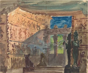 Interior de um antigo templo egípcio
