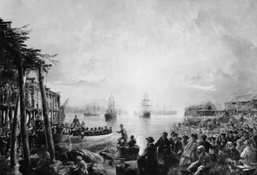 Desembarque em Terra Nova, ca. 1866.