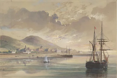 Valentia em 1857-1858 na época da colocação do antigo cabo, 1865.