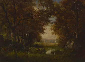 Cena na floresta de Fontainebleau