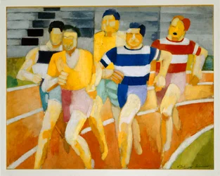 Les coureurs - os corredores ... (pintura sobre tela)