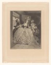 A despedida (Les Adieux) Adeus em uma caixa de teatro Les adieux Estampas de trajes do final do século XVIII (título da série) Monument du Costume Physique et Moral de la fin du Dix-huitième siècle (título da série)
