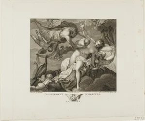 O Aleitamento de Hércules, prato dois de La Galerie du Palais Royal, volume II