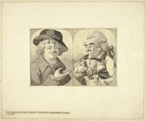 Duas caricaturas de busto
