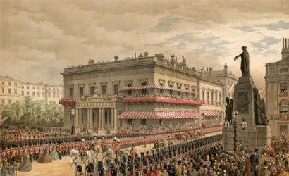 Waterloo Place e Pall Mall, 7 de março de 1863 (gravura)