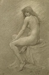 Estudo para Lilith, c.1900 (giz no papel)