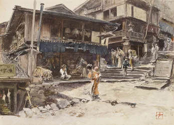 Uma rua em Ikao, Japão I, 1890