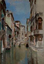 Canal em Veneza, Bairro de San Trovaso