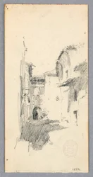 Desenho, Cena de rua, 1882