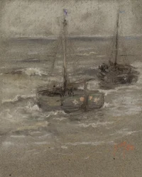 Barcos de pesca ancorados