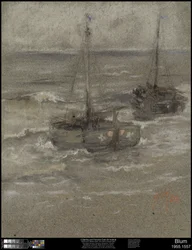 Barcos pesqueiros ancorados, 1884