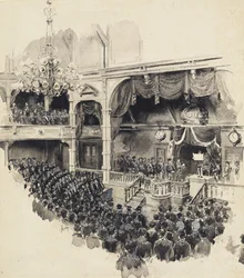 Cena de abertura do Parlamento Japonês, 1890