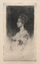 Perfil Cabeça de uma menina japonesa, 1879.