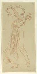 Study for Girl with Tambourine, “Vintage Festival”, Mendelssohn Glee Club, Nova York