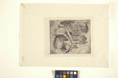 Canal e ponte veneziana (gravura)