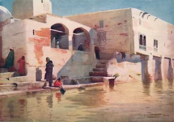 Mesquita do lado da água em Menzala, c1880, 1904
