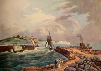 Cortador que entra no porto de Dover, 1819